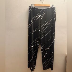 Alfani Women’s Medium Pants Alfani Black & White Patterned Lightweight Trousers